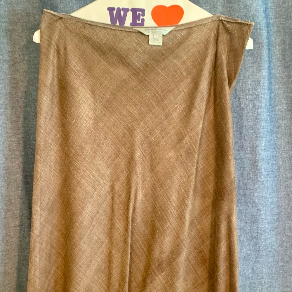 Brooks Brothers simple classic Aline linen skirt